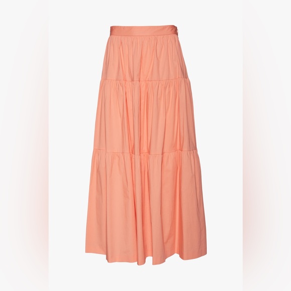 STAUD Dresses & Skirts - Staud size 6 The Sea Skirt is a tiered ankle-length cotton skirt grapefr…